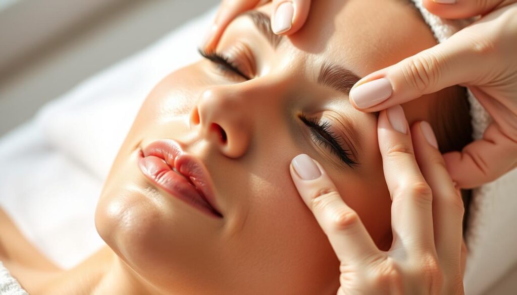massage visage yeux